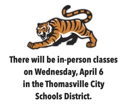 Notice for in-person classes on April  6.