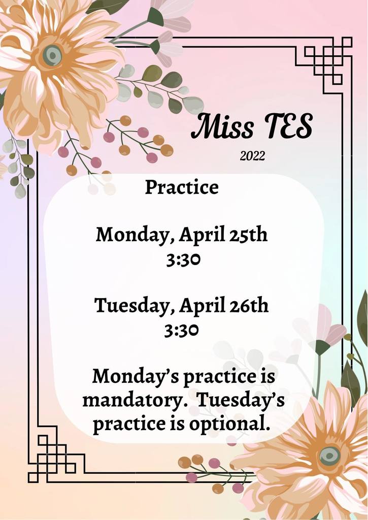Practice notice for TES Beauty Review 2022