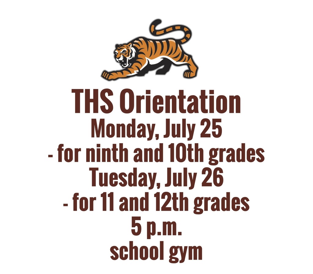 THS orientation July 25 and 26
