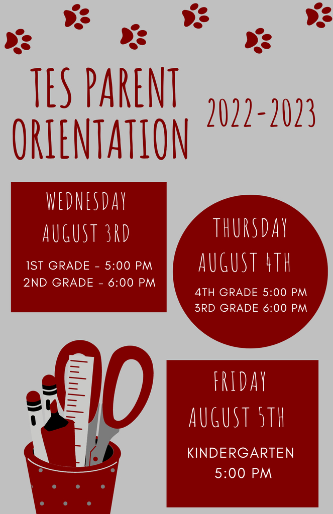 TES orientation Aug. 3-5.