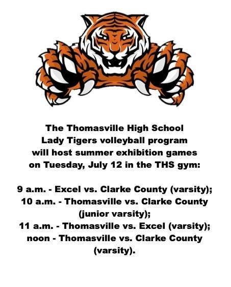 THS volleyball exhibition games July 12 in the THS gym