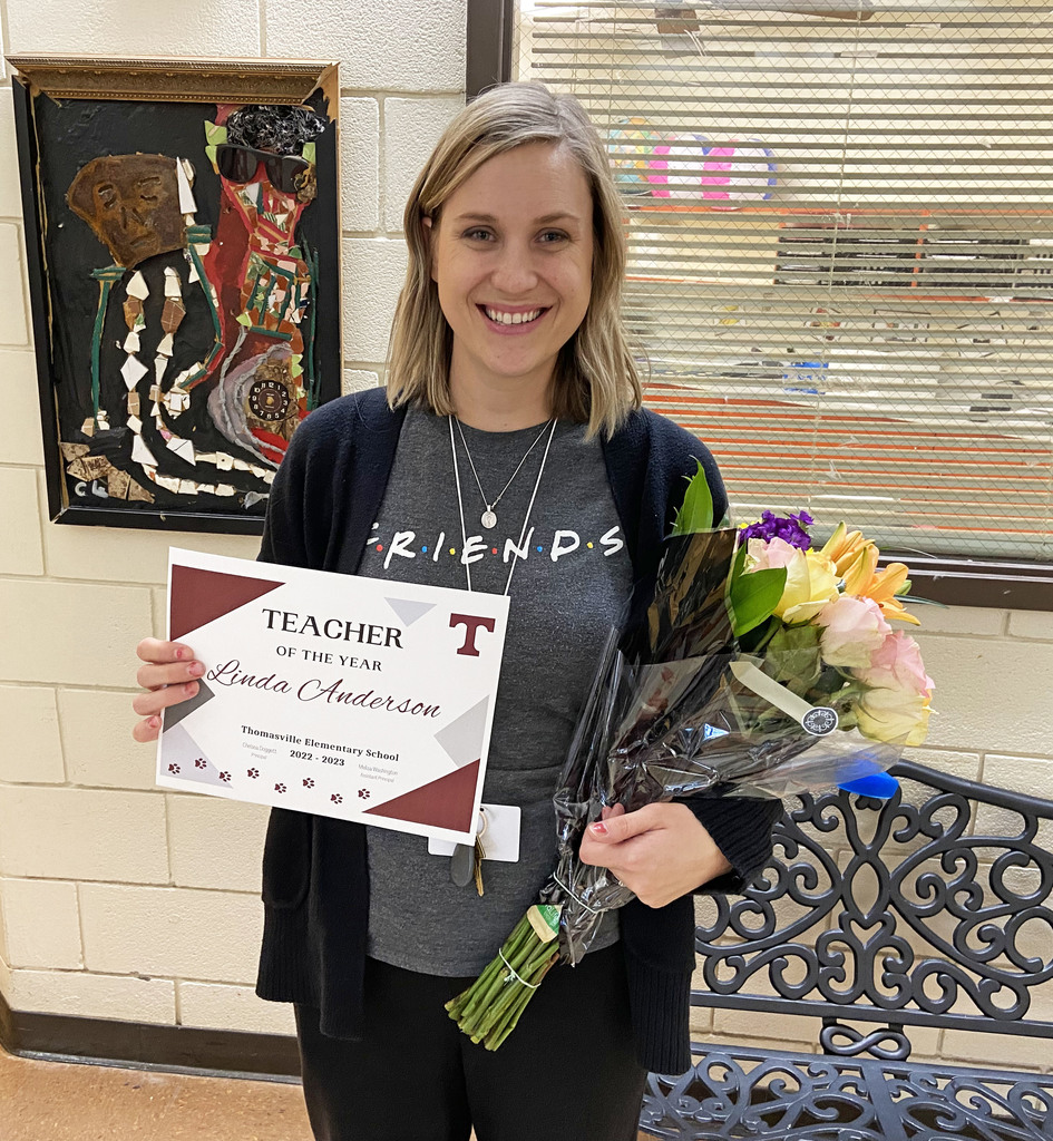 Linda Anderson, first grade teacher, has been chosen as the "Teacher of the Year" at Thomasville Elementary School for the 2022-2023 school year.