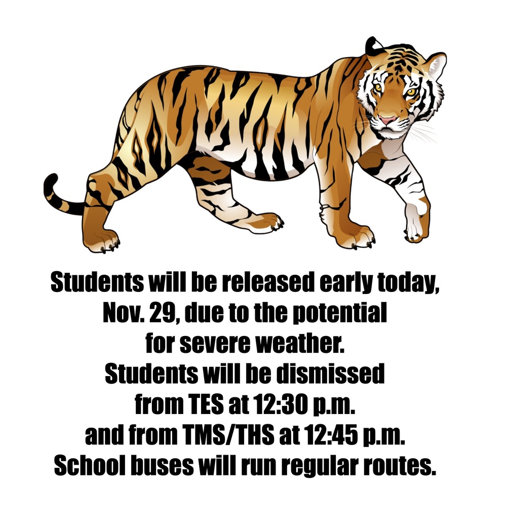 Students dismissed early on Nov. 29.
