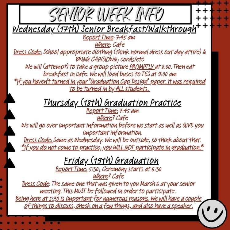 Senior Week information 2023