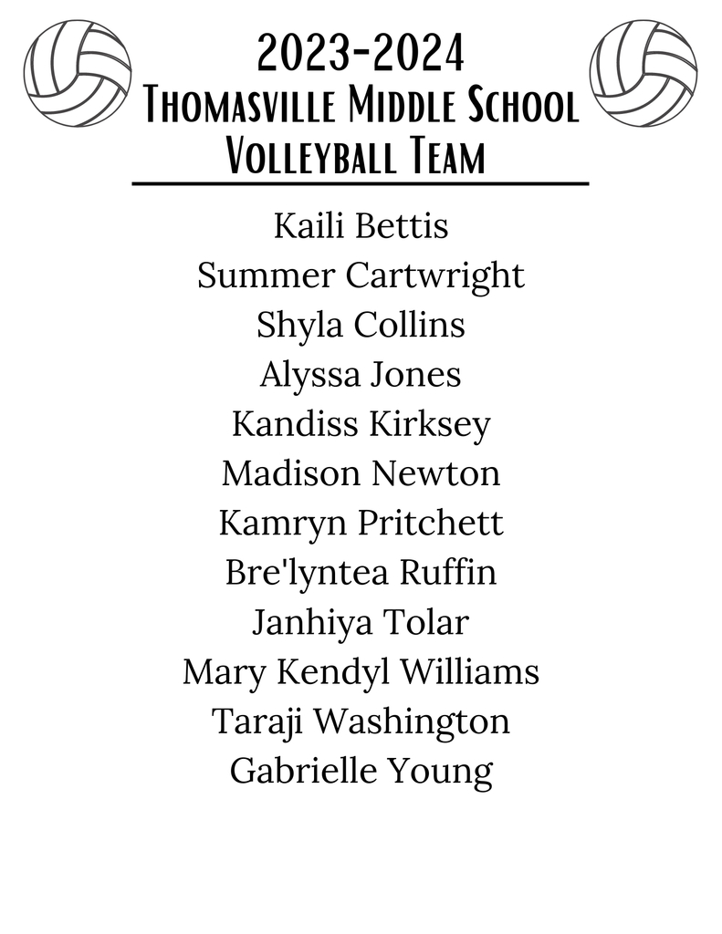 The TMS volleyball team for 23-24 has been announced.