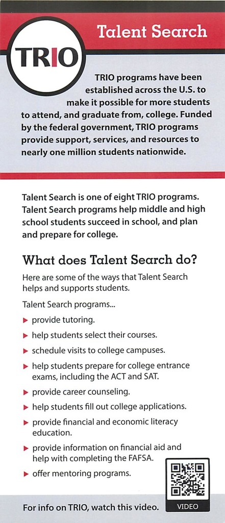 Talent Search program available from Coastal Alabama Community College.