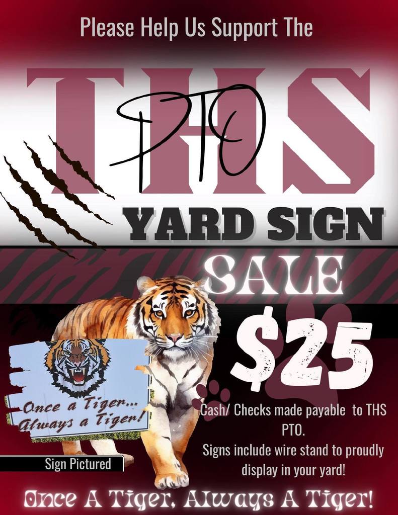 PTO Yard Signs available for $25.