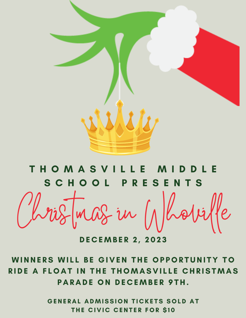 The Thomasville Middle School presents "Christmas in Whoville," the TMS Beauty Review, Dec. 2 in the Thomasville Civic Center.